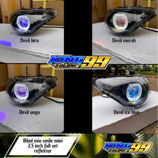 REFLEKTOR LAMPU DEPAN MIO NEW MIO SMILE BILLED PROJI ALA" 2,5 INCI VARIASI WARNA TERBATAS