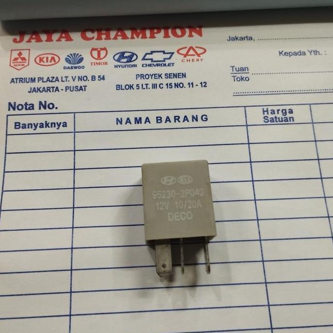 Relay kaki 5 KIA HYUNDAI 95230-2P040 RESTOCK