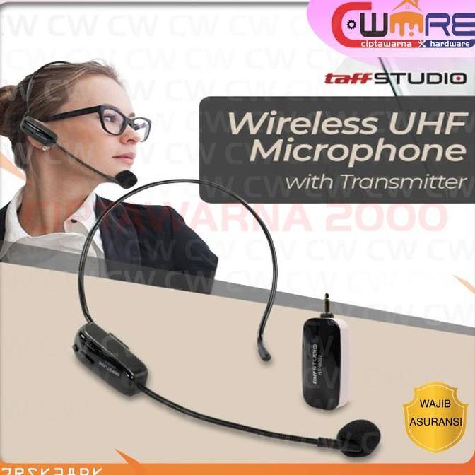 Buruan beli] TaffSTUDIO Wireless Microphone UHF Call Center with Transmitter - BDB
