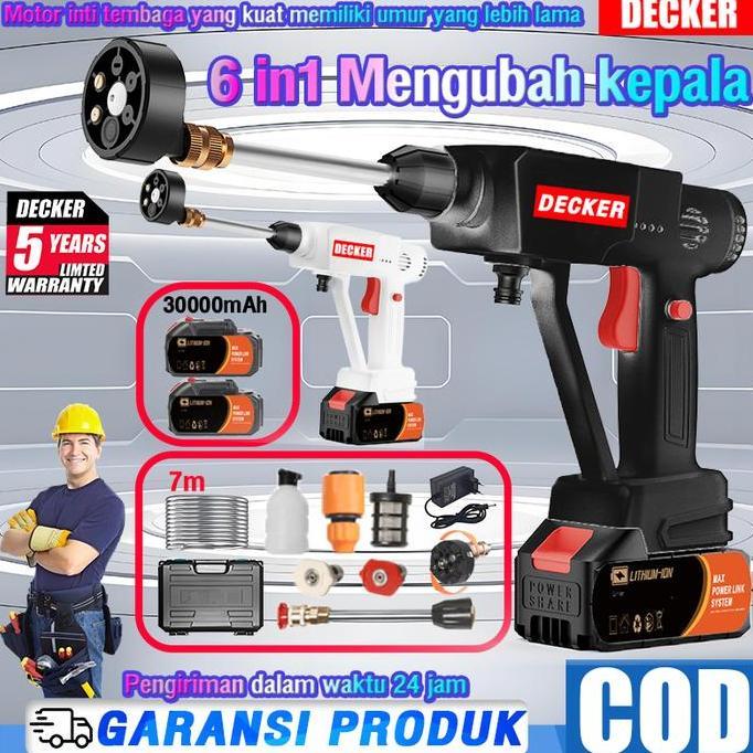 DECKER Alat Cuci Mobil AC Mobil Power Sprayer Cuci Steam Berkualitas Pompa Mesin Steam Alat cuci mob