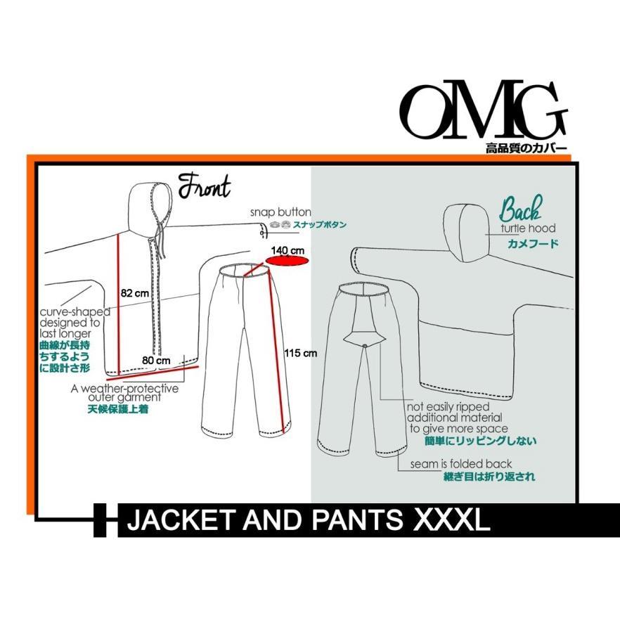 Jas Hujan Setelan Jaket Celana Resleting Omg Tebal Terjangkau