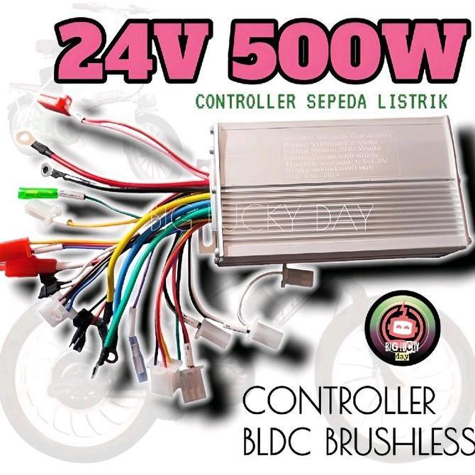 CONTROLLER 24V 500W BLDC BRUSHLESS SEPEDA LISTRIK UNIVERSAL 3 SPEED MUNDUR CRUISE CONTROL KONTROLER 