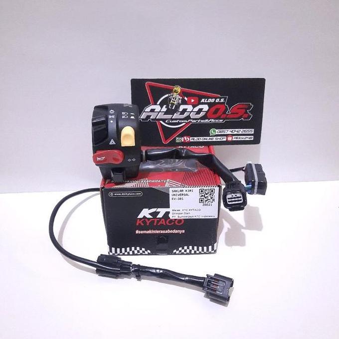 Promo Holder Saklar Kiri KTC KYTACO EV-381 Original 100% PNP New Vario 125 150 160 ABS CBS Diskon