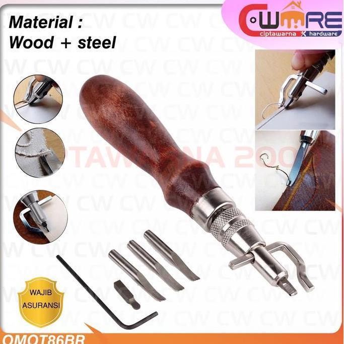 @#@#@#] Peralatan Seni Ukir Alat Tool DIY Kulit 5in1 Sewing Leathercraft
