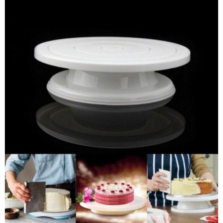 alas kue putar tatakan kue putar cake tray piring putar meja putar kue alas kue nampan kue bolu tart