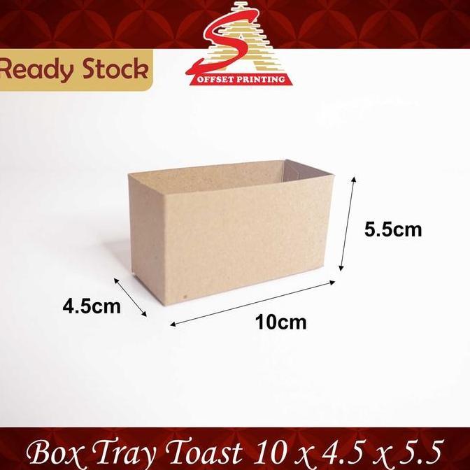 ~@~@~@~@] 10x4.5x5.5 Box Tray Toast Kraft Laminasi