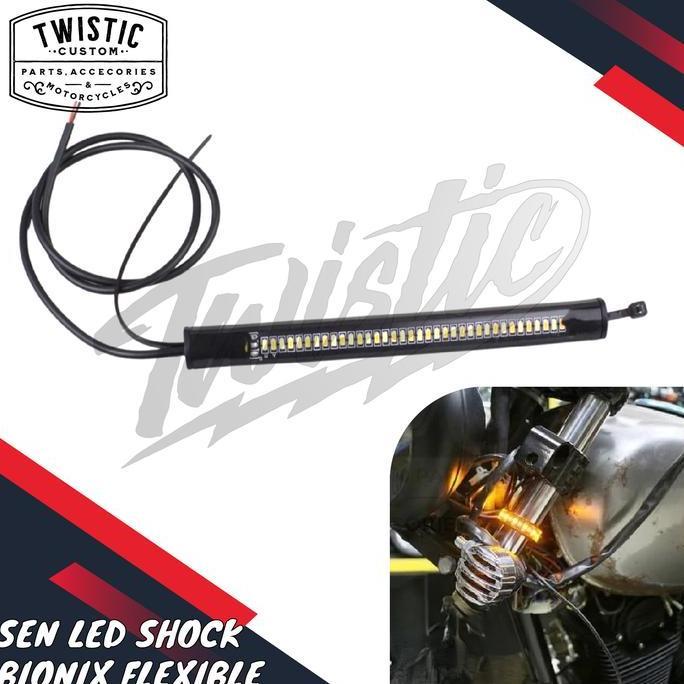 Promo Lampu Sen Sein Shock Depan LED Fleksible Strip Bionix Motor Diskon