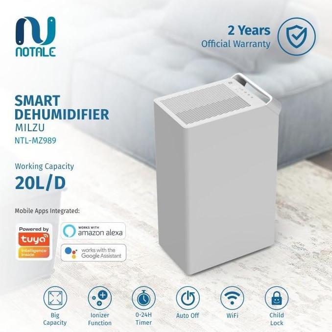 NOTALE Milzu Smart Wifi Dehumidifier NTLMZ989 20L/Day ALT Deerma DT16C CO