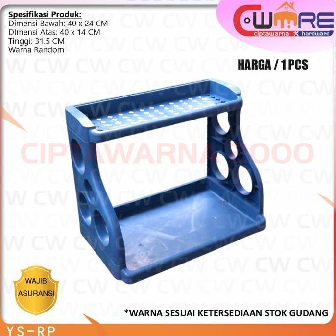 Buruan beli] Rak Tempat Pisau Dapur dan Rak Bumbu Serbaguna 2 Tingkat 40 CM - YS