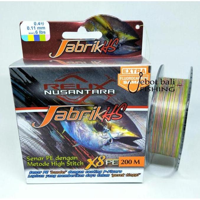 PE Jabrik 0.4 X8 200m - Senar Tali PancingRelix Nusantara