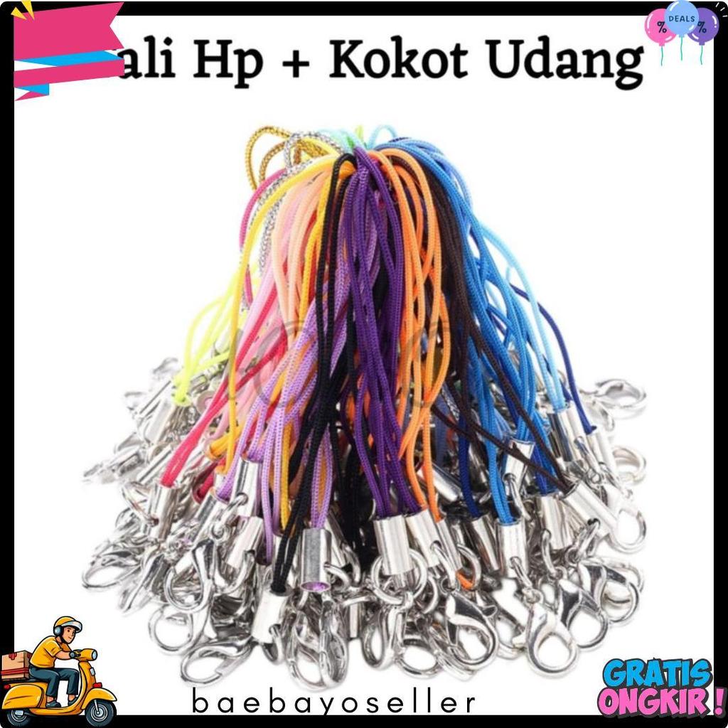 Wajib Punya 15 Warna Tali Strap Hp + Kokot Udang / Tali Gantungan Hp / Tali Gantungan Flashdisk / Ta