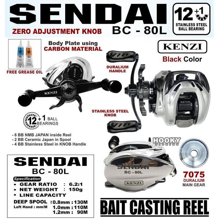 REEL KENZI SENDAI BC 80L BLACK | GOLD