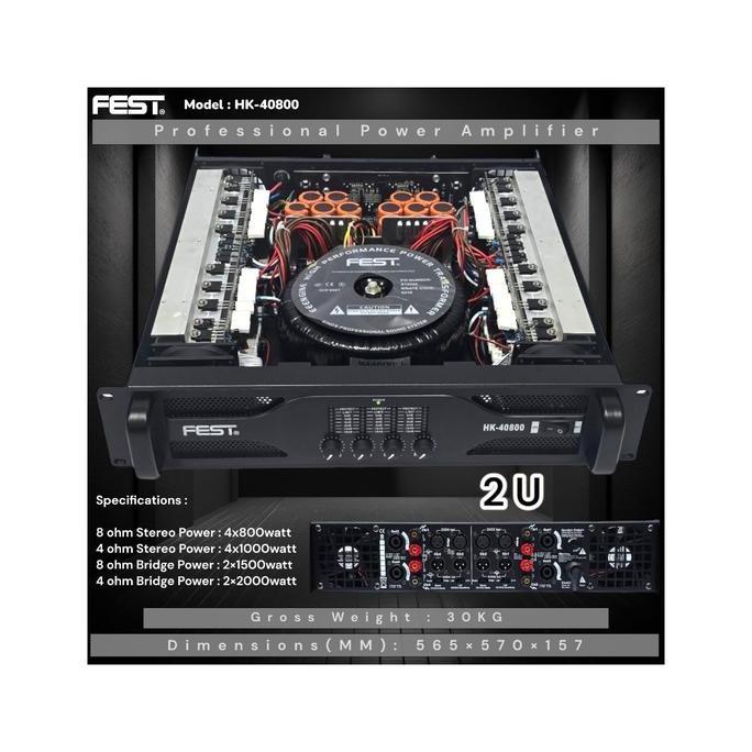 Grosir Power Amplifier Fest Hk 40800 / Power Amplifier Fest Hk40800