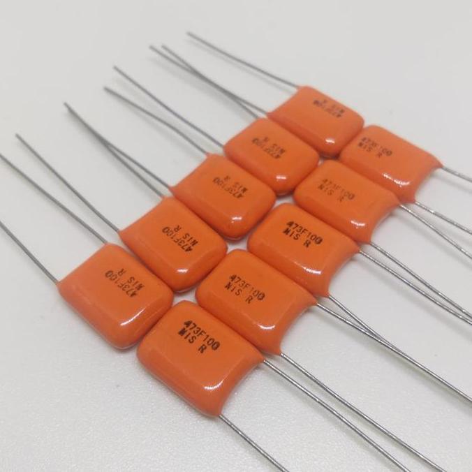 Capasitor Tone Gitar Orange Drop Nissie Usa 473J 100V Isi 10 Pcs