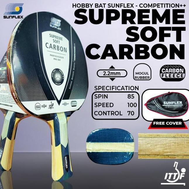 Bet Pingpong Tenis Meja Sunflex Supreme Soft Carbon Competition