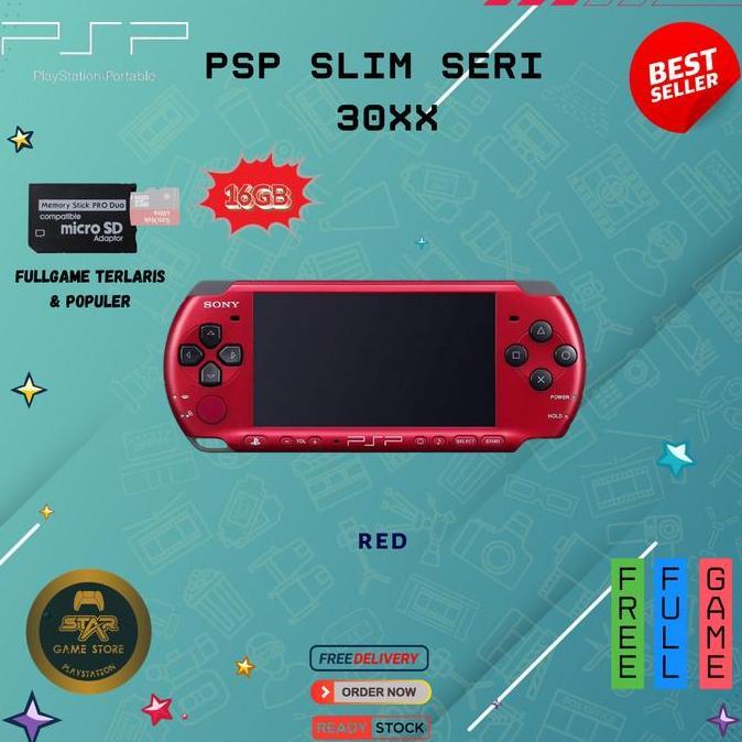 Sony PSP Slim Seri 3000 Full Game Full Set 16GB Refurbished