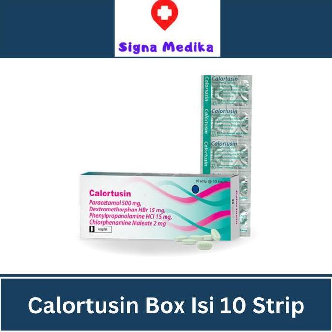 Ready stock Calortusin Box Isi 10 Strip @10 Tablet - Obat Demam, Batuk Dan Pilek murah