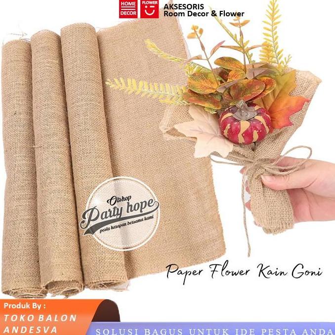 favorit] kain goni roll / flower wraping karung goni burlap 1 rol 5 yard