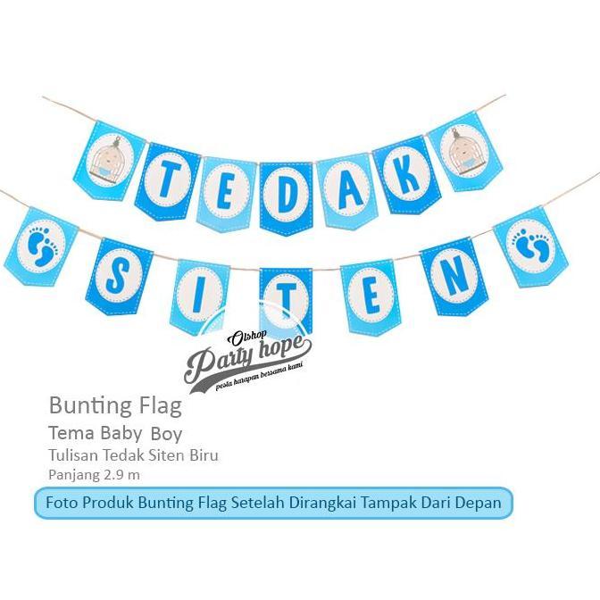 ] banner tedak siten biru / bunting flag tedak siten / banner tasyakuran