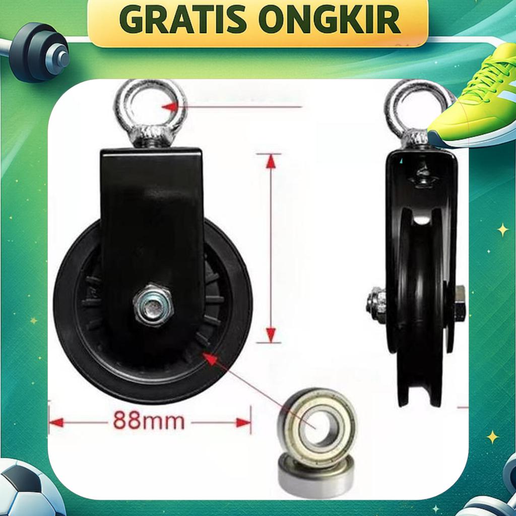 Roda Pulley Home Gym Single Katrol Pulley Roda Katrol Bearing Logam Roda Pulley Roda Katrol