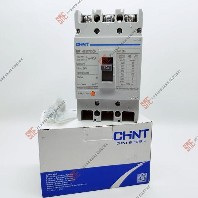 MCCB 80A 100A / 20kA 3P / Chint NM1-125C / Molded Case