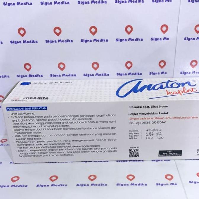Ready stock Anaton Box Isi 100 Kaplet - Obat Demam Batuk Pilek murah