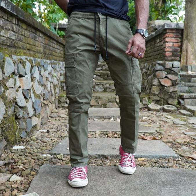 CELANA PANJANG CARGO RIP PRIA PREMIUM IMPORT slim-fit