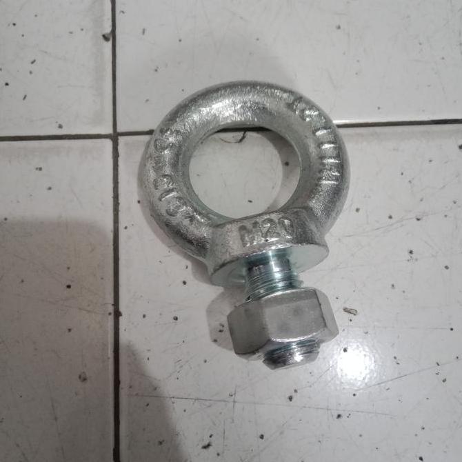 baut Eye bolt + mur putih m20, promo