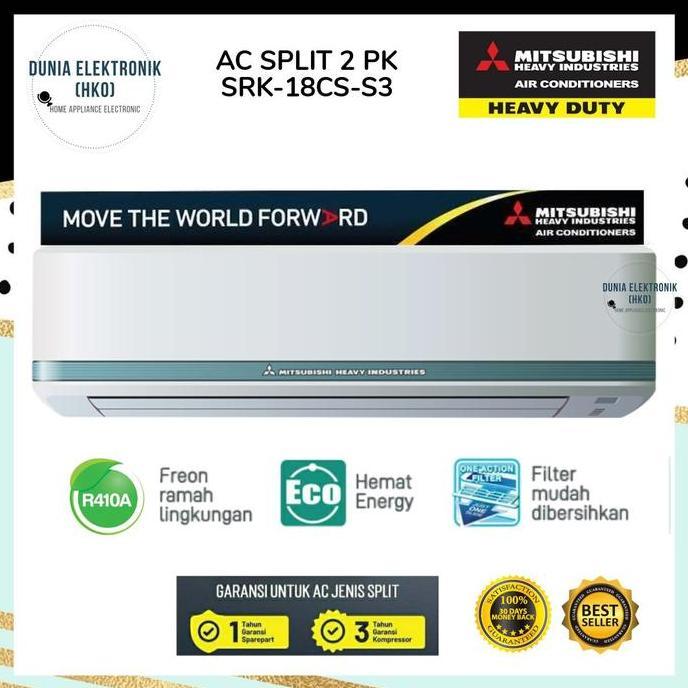 AC MITSUBISHI SRK18CS-S3 2 PK HEAVY INDUSTRIES mitsubishi srk18cs R410
