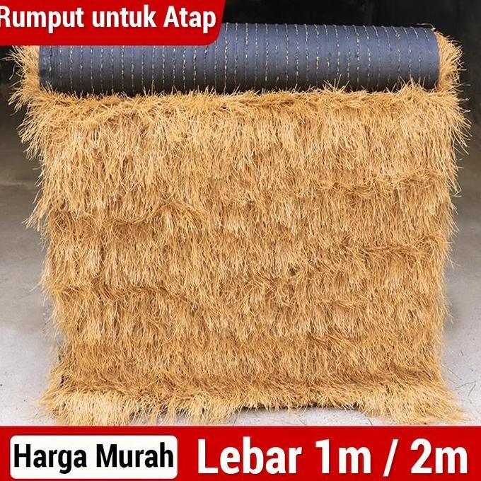 Terlaris (Discounted Offer) Dekorasi atap rumput sintetis Lebar: 1m/2m, Panjang: 0,5m~20m dekorasi t
