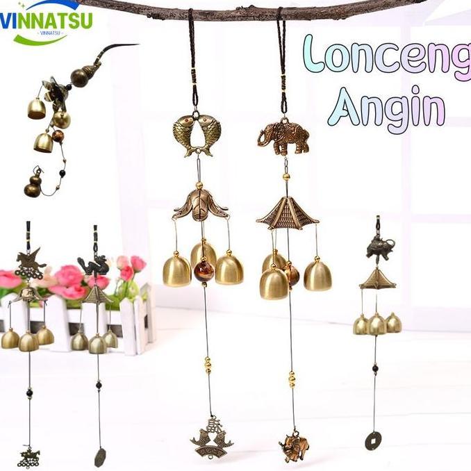 Vinnatsu Lonceng Angin Chimes Luar Ruang Lonceng Angin Halaman Copper Antique Windchime Wall Hanging