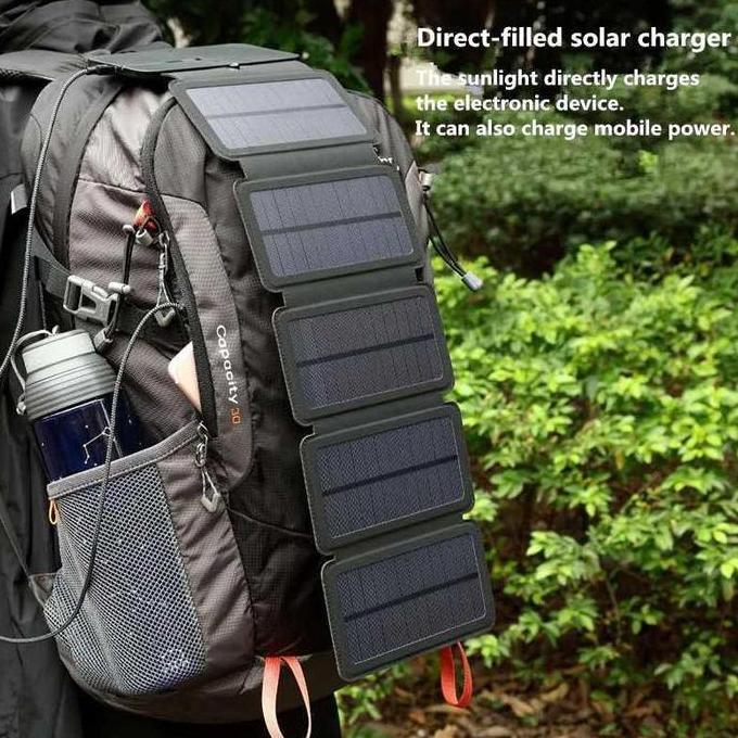 Charger HP Tenaga Surya Solar Cell Panel Portable Outdoor 9W 5V