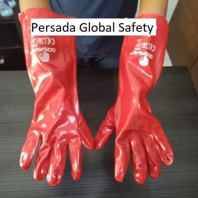 Produk Terbaik] Sarung Tangan PVC Gosave PERPASANG / sarung tangan gosave pvc