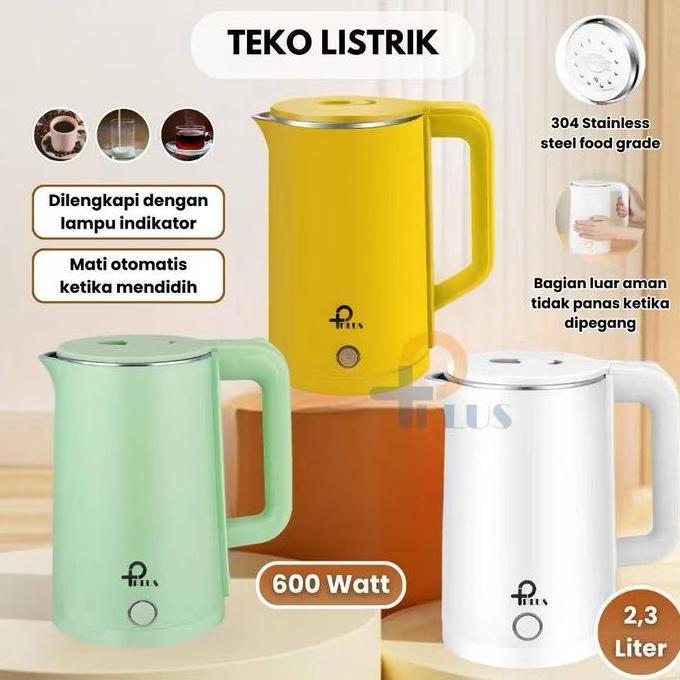 Teko Listrik 2.3 Liter Full Stainless Steel Pemanas Air Electric Kettle 600 Watt Teko Listrik Pemasa