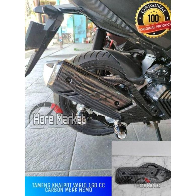 Tameng Knalpot Vario 160 Cc 2022 Carbon Nemo Pelindung Knalpot Vario