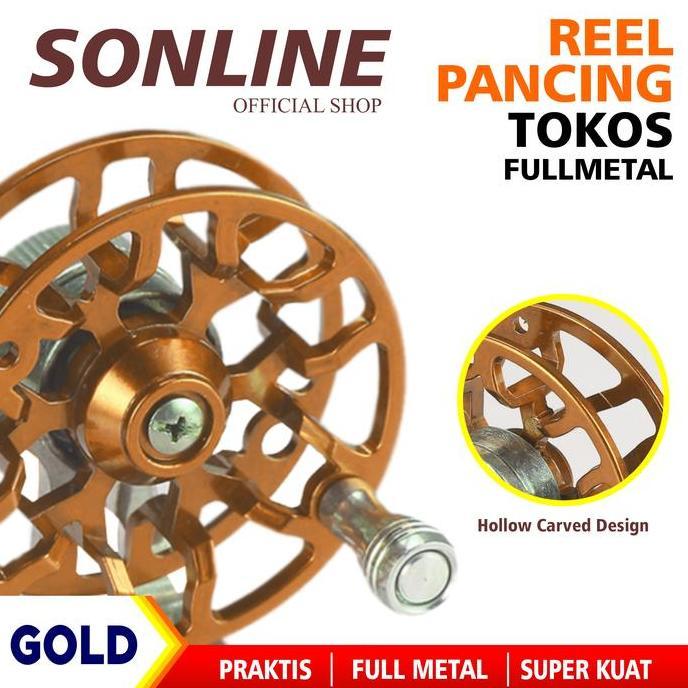 Reel Pancing Tokos Material Full Metal Reel Tokos DF55 Ikan Katrol Laut