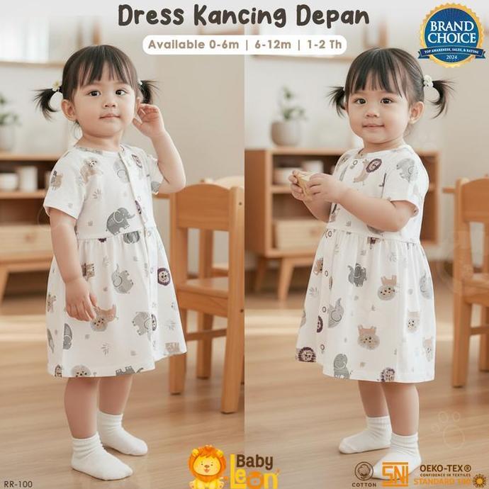 Dress Bayi Perempuan Baju Bayi Perempuan Baju Anak Perempuan Dress Anak Perempuan Kancing RR-100