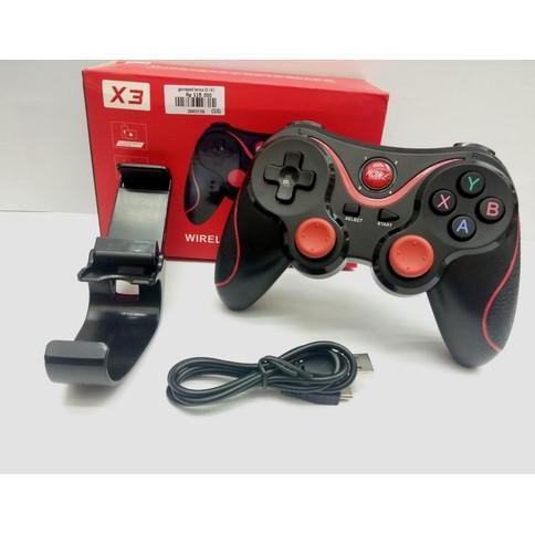 (Cod) Gamepad X3 Bluetooth Wireless Controller Game Joystick For Android Terios T3 / X3 With Holder 