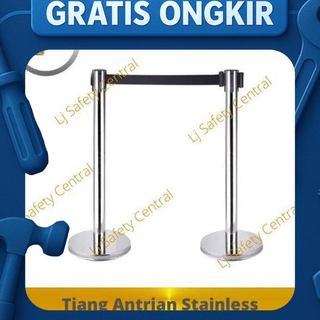 Tiang Pembatas Tiang Antrian Stainless Queue Line