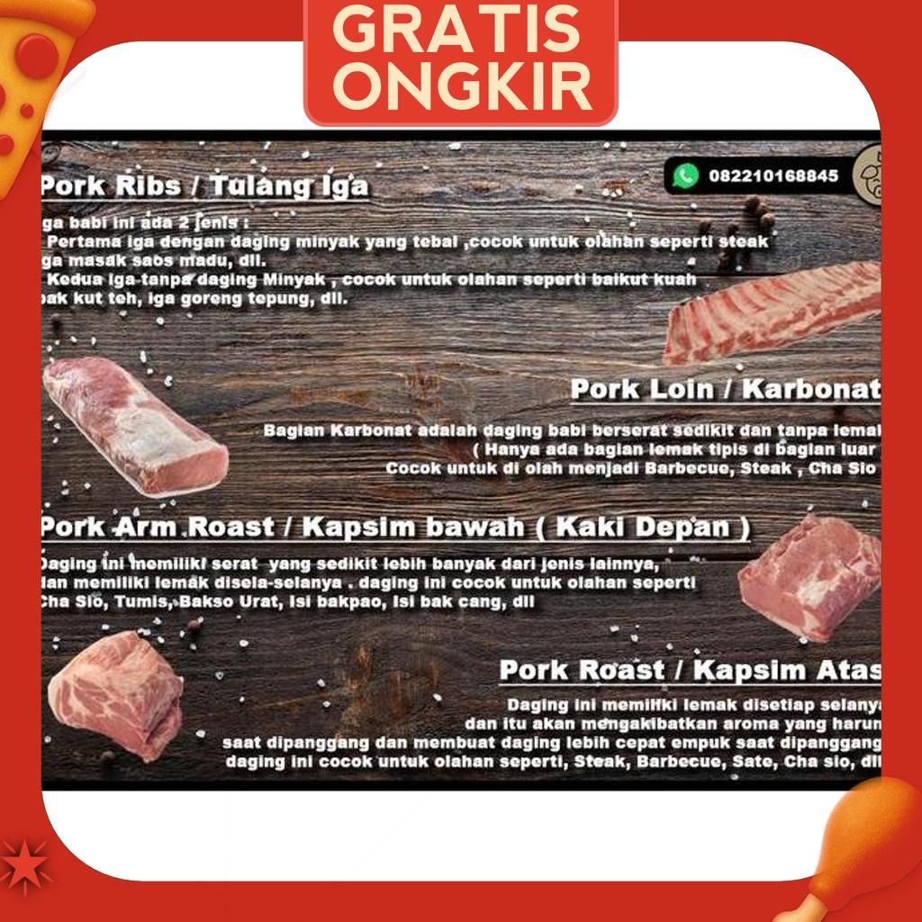 Daging Babi Samcan / Pork Belly ( 1 Kg )