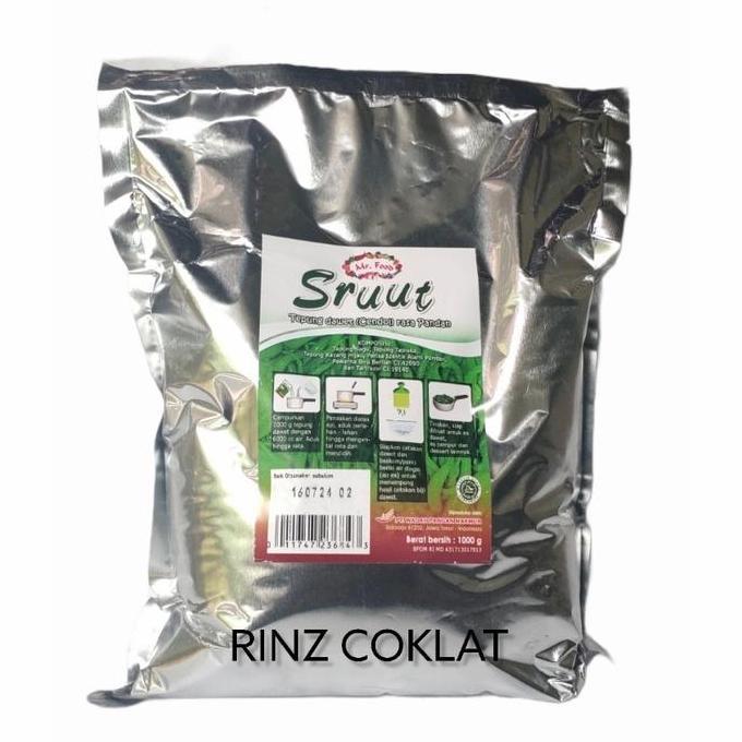 Sruut Tepung Cendol Sruut 1Kg - Premiks Tepung Dawet Rasa Pandan Dari Sagu & Terigu 1000G