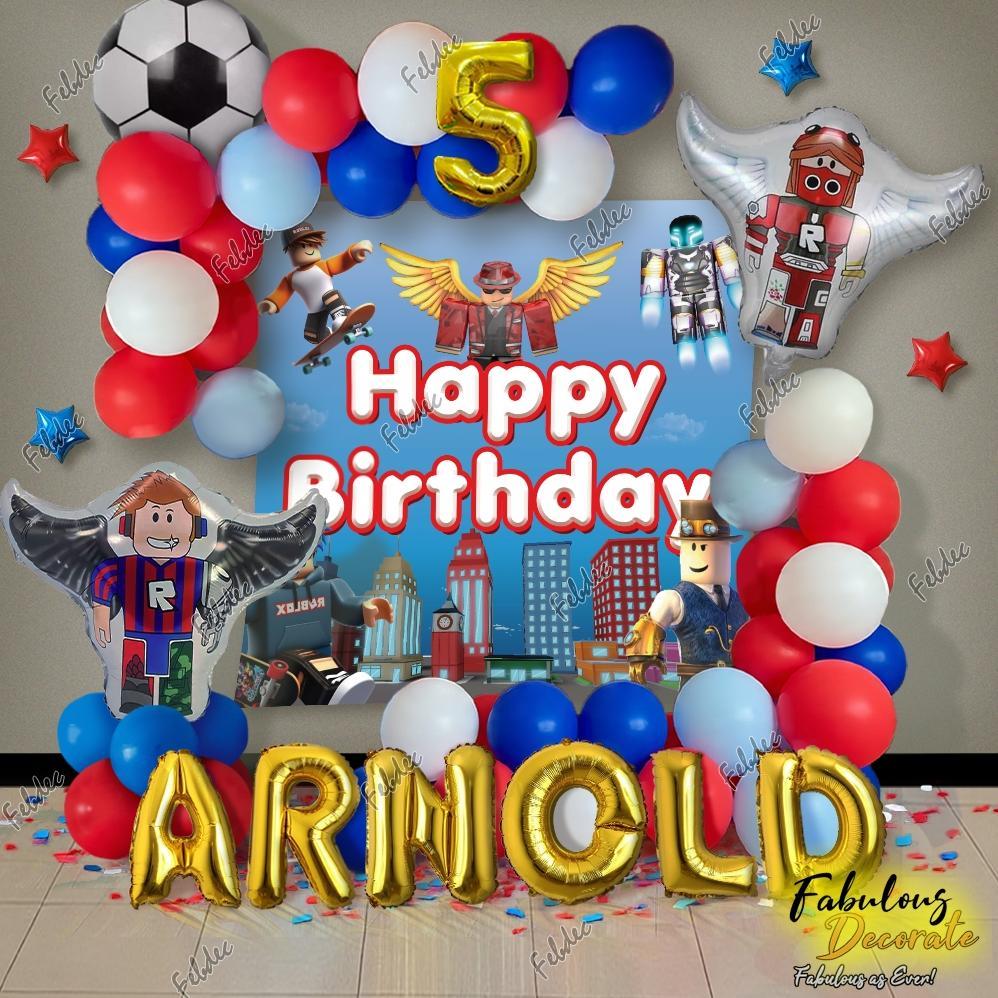 Fabulous Decorate Set Dekorasi balon Tema Roblox / Ultah tema Roblox / Ulang tahun Karakter Roblox