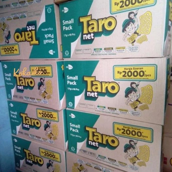 Taro Net 17 Gram Dus Isi 40 Pcs - Ciki Taro - Dus Dusan - Cemilan Snack