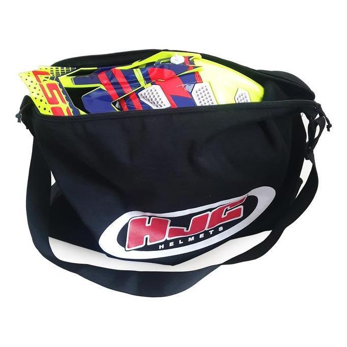 Tas Helm Slempang Bahan Tebal Halus Besar dengan Logo HJC Helmets Bags Terlaris