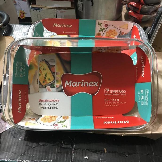 [Promo] Marinex 2.2 L Loyang Kaca Casserole Beling Brazil Asli 6534