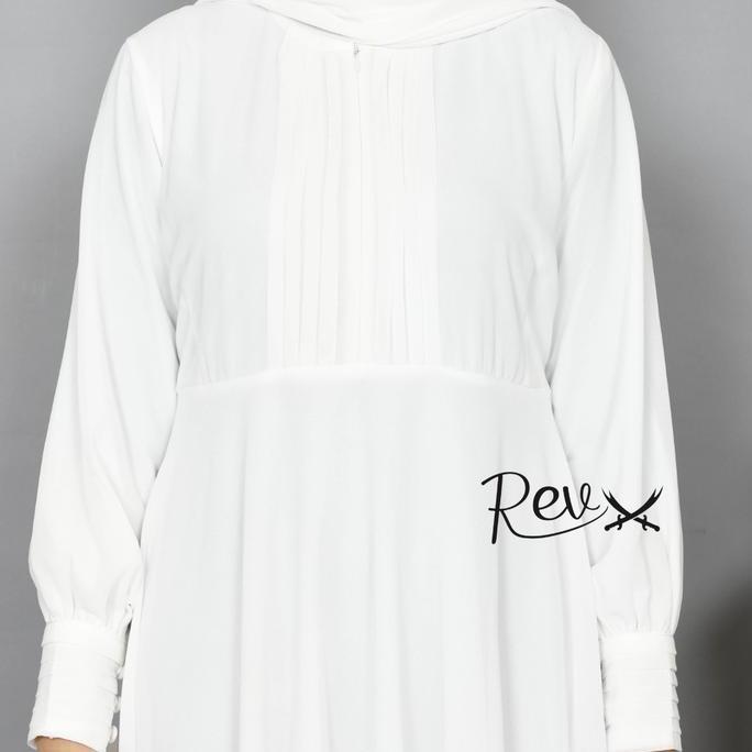 Promo Gamis Haji Umroh Wanita Set Khimar Ceruty 2 Lapis Putih Ceruty Babydoll Premium Elegan