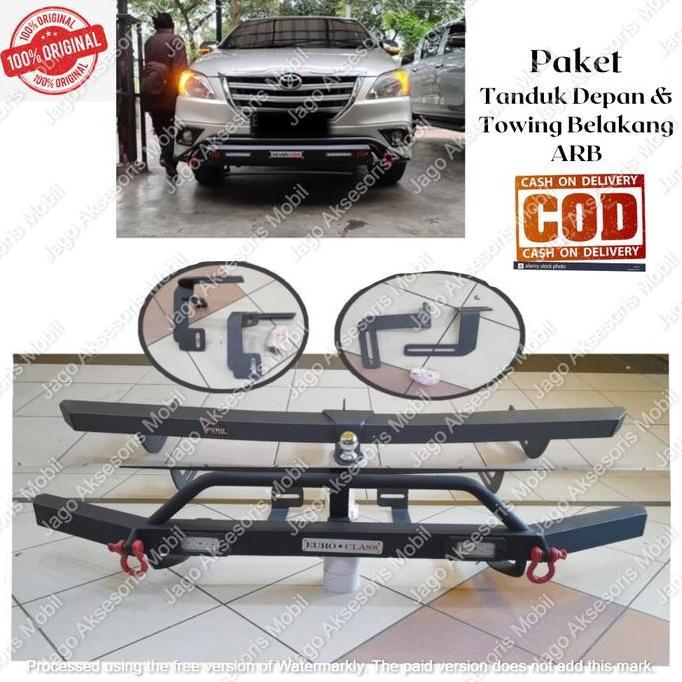 PAKET LENGKAP TANDUK DEPAN + TOWING BELAKANG ARB INNOVA 2004-2015 ORIGINAL DAN TERPERCAYA