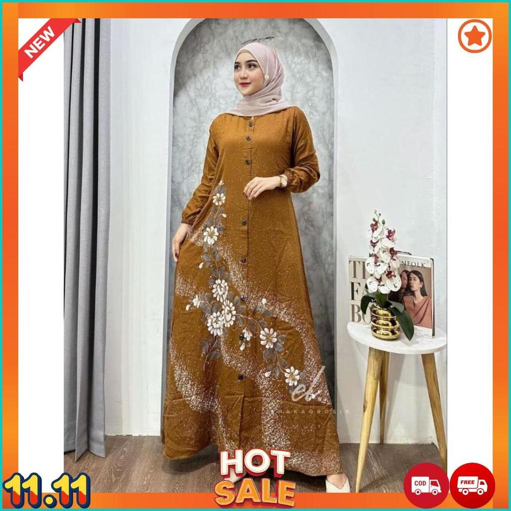 BAJU MUSLIM FULL KANCING GAMIS TWILL ORI LUKIS MOTIF SLAYER GAMIS ADEM LEMBUT DAN NYAMAN DIPAKAI COD