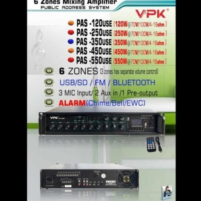 AMPLI VPK PAS 350 USE AMPLIFIER VPK 350USE FITUR LENGKAP PAS 350 USE