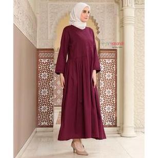 Grosir Jv Hasanah Faiza Rample Dress - Gamis Katun Rample Allsize